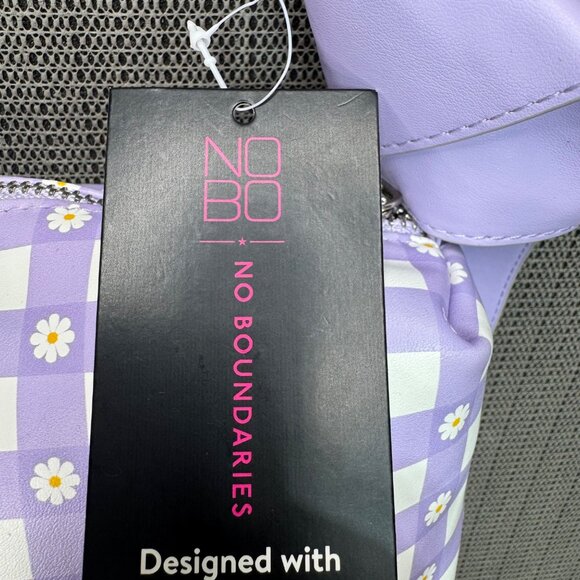 Knotted Shoulder Bag Lavender Sunrise Gingham By No Boundaries One Size - Picture 4 of 6